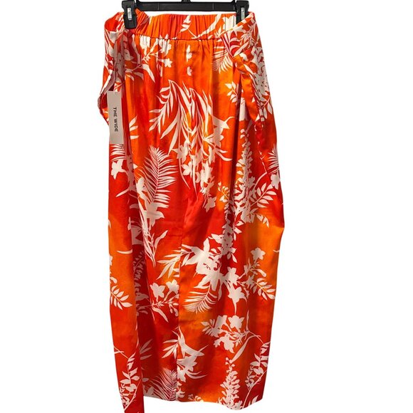 Ella Rafaella Tropical Print Skirt Sz 3X Orange & White Polyester. NWT - Picture 10 of 12